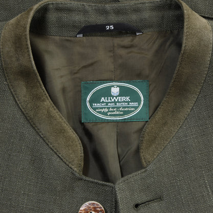 Allwerk 100% Linen Janker/Jacket Size 25 ca. 60cm - Green