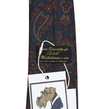 Michelsons of London Ancient Madder Silk Tie ca. 137cm/8cm - Blue Paisley