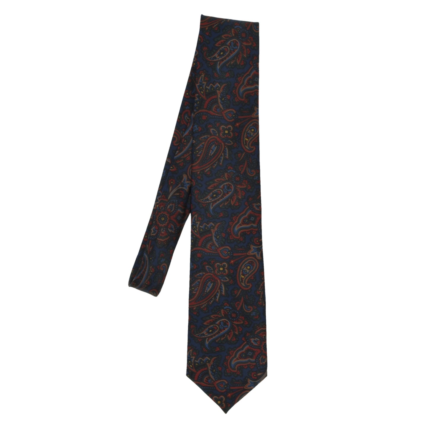 Michelsons of London Ancient Madder Silk Tie ca. 137cm/8cm - Blue Paisley