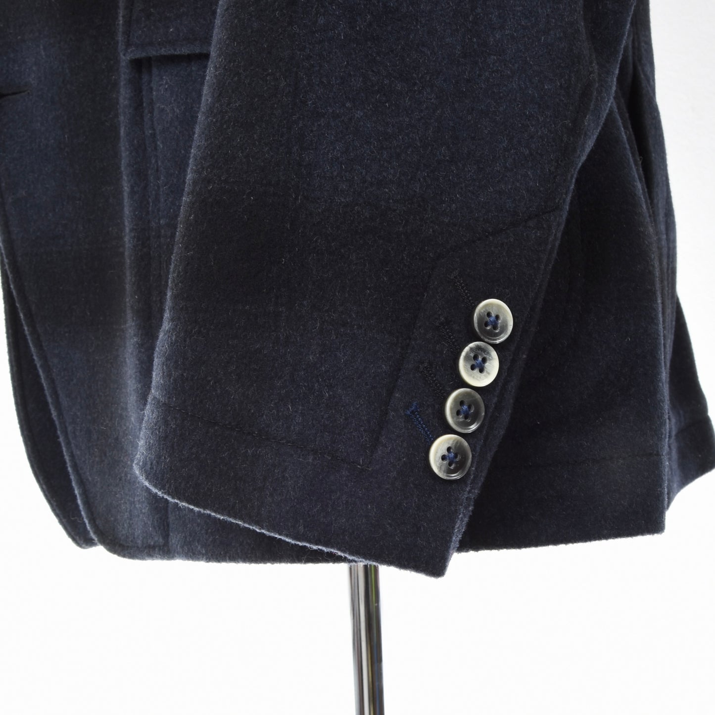 Hugo Boss 1/4 Lined Wool-Blend Coat Size 54- Black/Blue