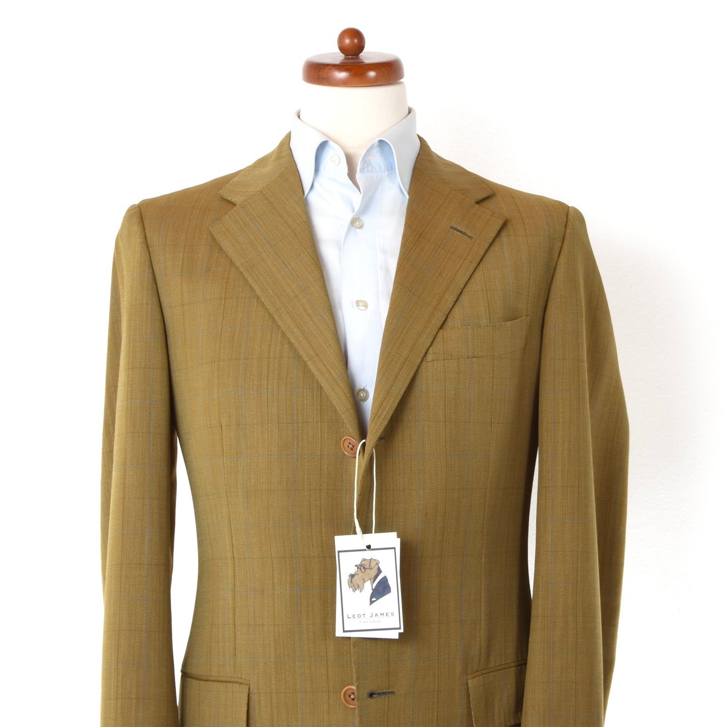 Knize Wien Wool Jacket Size 38L - Windowpane