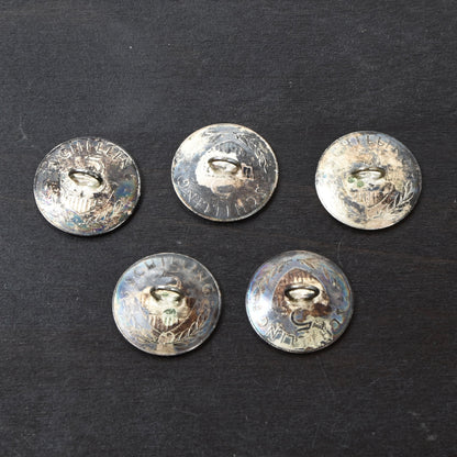 5x .640 Silver 1961 5 Schilling Coin Buttons