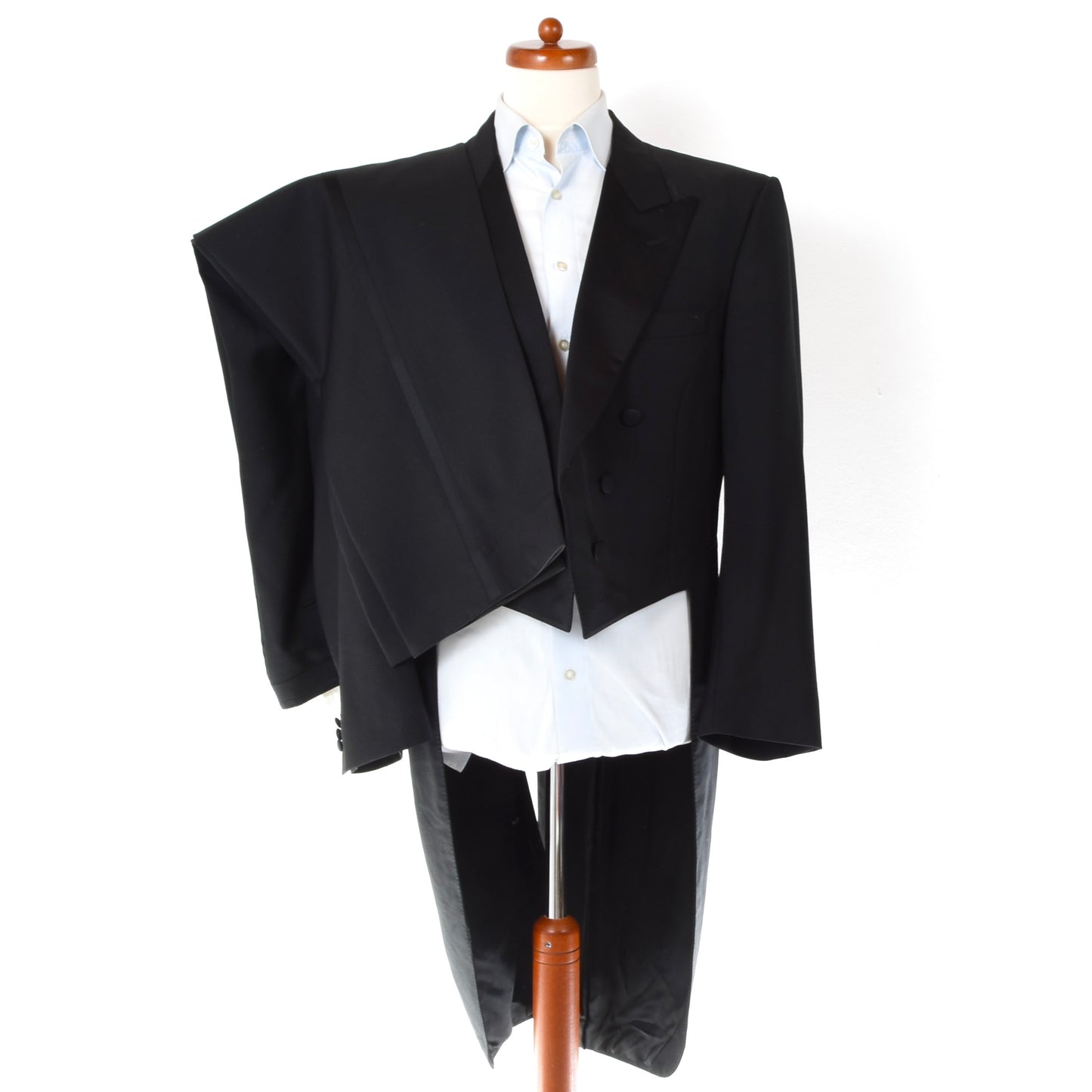 Canali Tails/Frack/White Tie Woll-Mohair Jacket + Pants Size 56 - Black