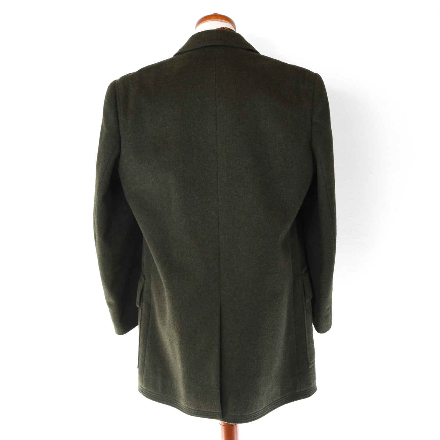 Vintage Wool Car Coat Chest ca. 57.5cm - Green