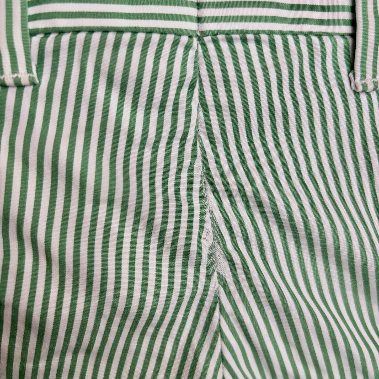 Polo Ralph Lauren Seersucker Shorts Size 32 - Green/White Stripes