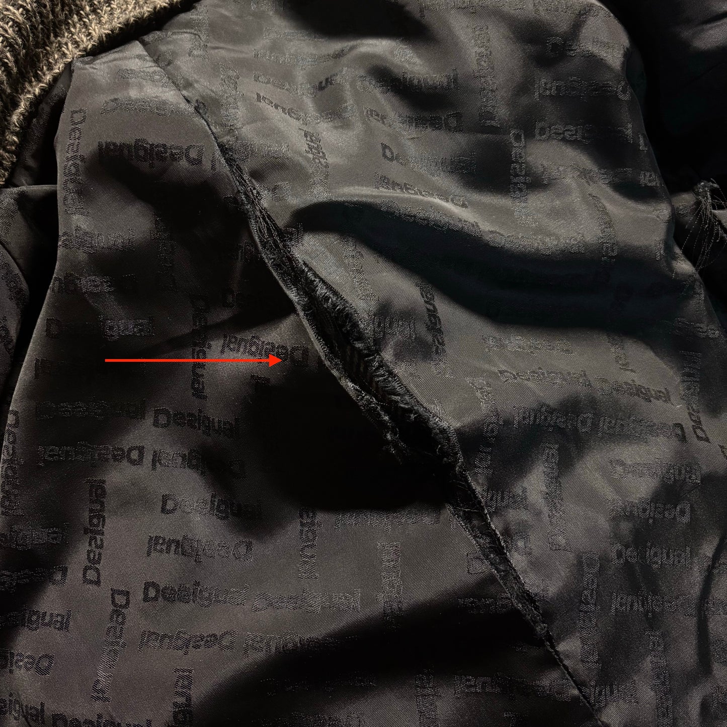 Desigual Wool Duffle Coat/Jacket Size 50 ca. 55.5cm - Patchwork