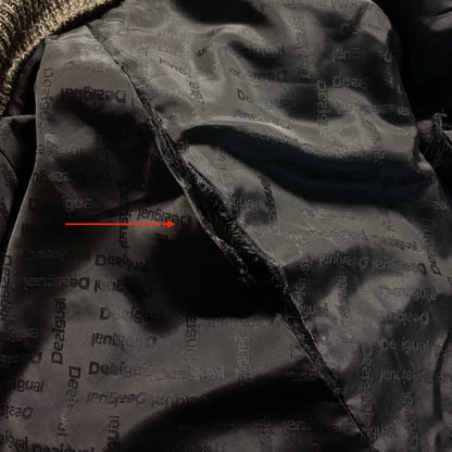 Desigual Wool Duffle Coat/Jacket Size 50 ca. 55.5cm - Patchwork