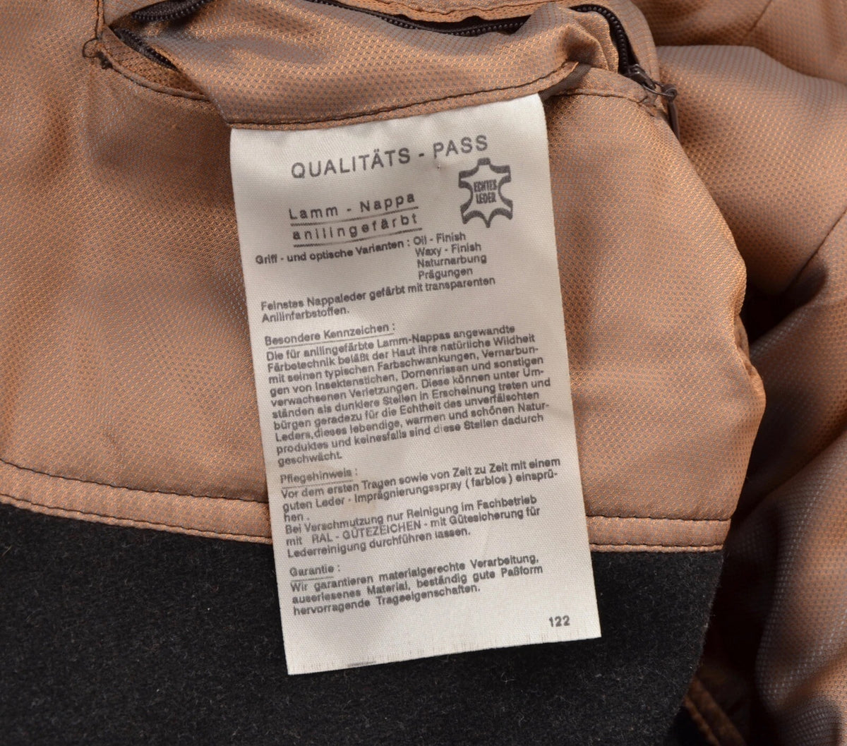 Exclusiv Lamb Nappa Leather Jacket Feat. Shearling Collar Size 50 - Brown