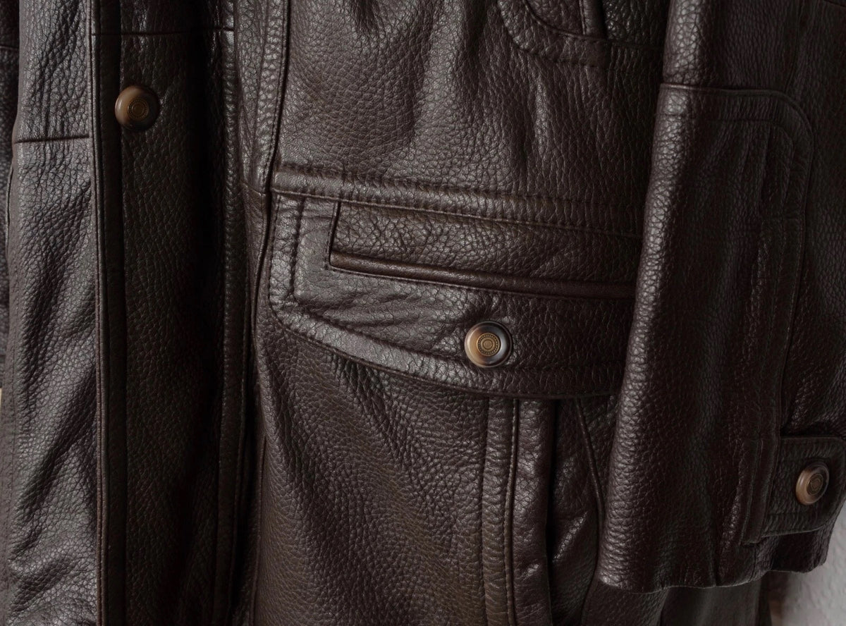 Exclusiv Lamb Nappa Leather Jacket Feat. Shearling Collar Size 50 - Brown