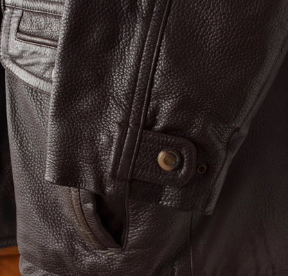 Exclusiv Lamb Nappa Leather Jacket Feat. Shearling Collar Size 50 - Brown