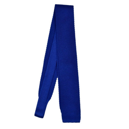 Andrew's Ties Silk Knit Tie Made in Italy - Electric Blue