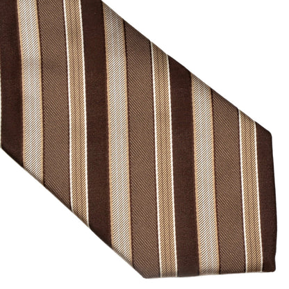 Hugo Boss Silk Tie - Brown Stripes