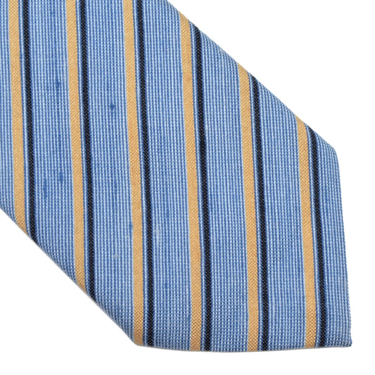 Vintage Pelo Wolle-Seide Krawatte – Blau Streifen