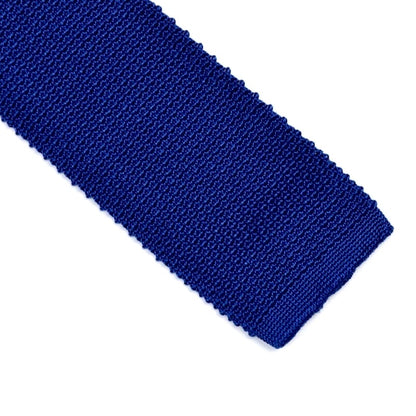 Andrew's Ties Silk Knit Tie Made in Italy - Electric Blue