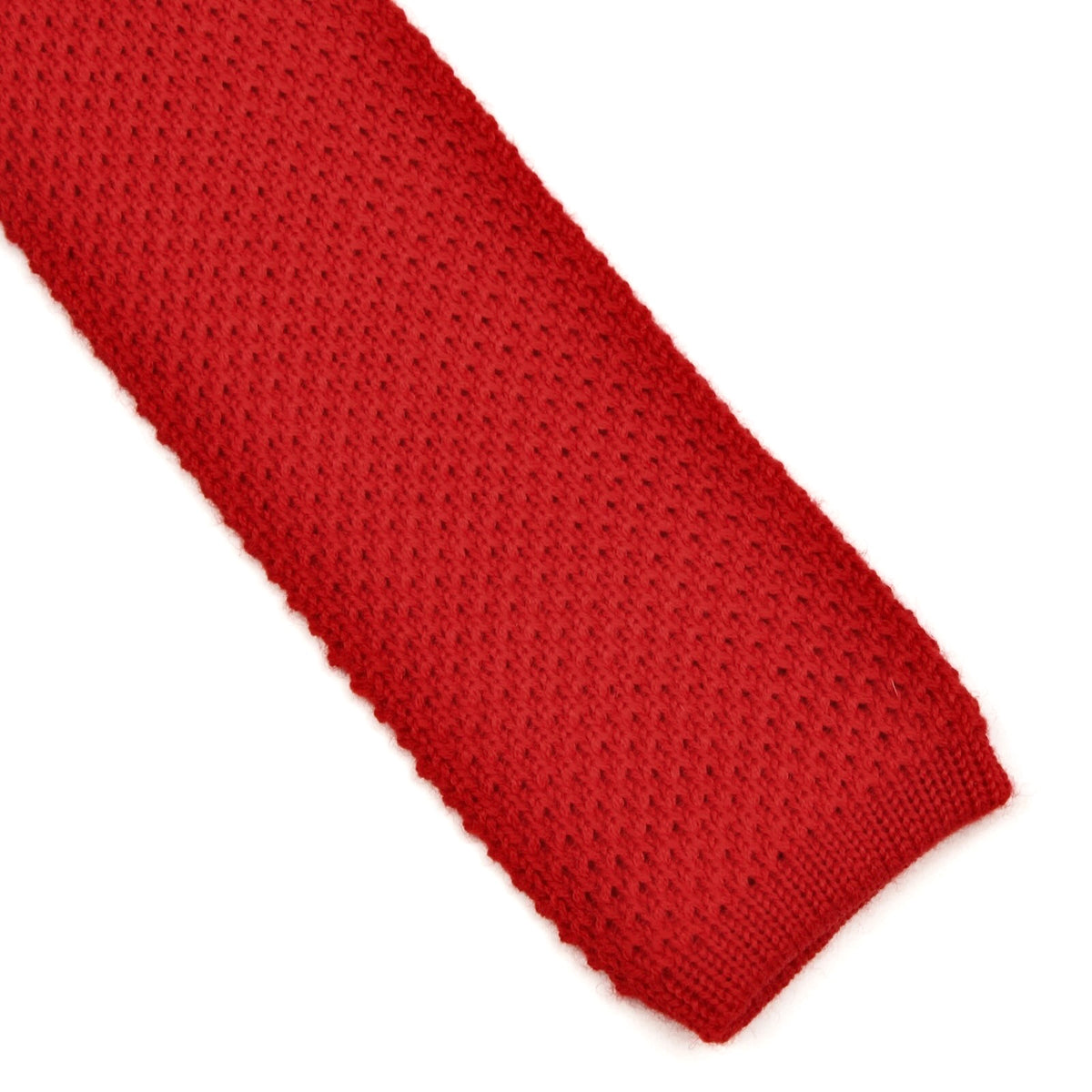 Classic Wool Knit Tie Made in Italy - Red