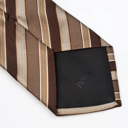 Hugo Boss Silk Tie - Brown Stripes