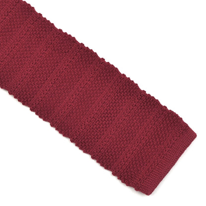 Brühl & Söhne Vintage Knit Tie Made in Italy - Red