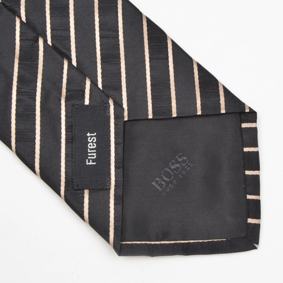 Hugo Boss Seide Krawatte – Schwarz Streifen