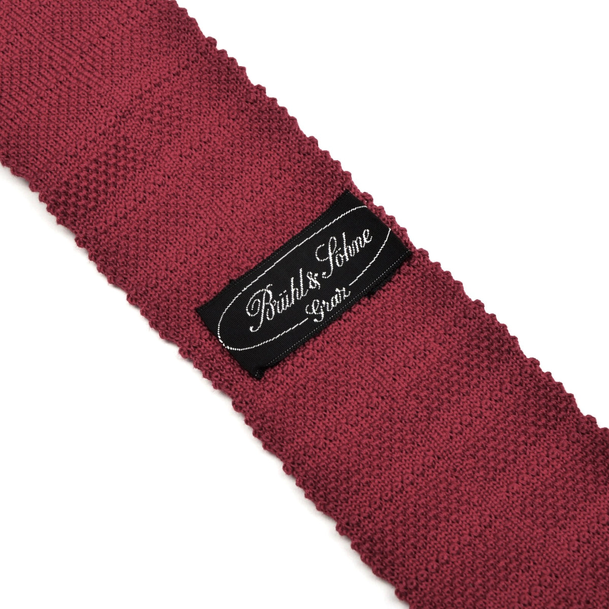 Brühl & Söhne Vintage Knit Tie Made in Italy - Red