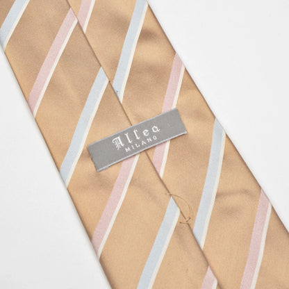 Altea Milano Seide Krawatte – Champagne Streifen