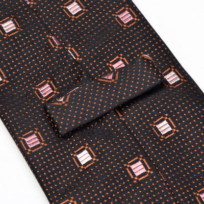 Ermenegildo Zegna Silk Tie ca. 147cm Made in Italy - Brown/Pink