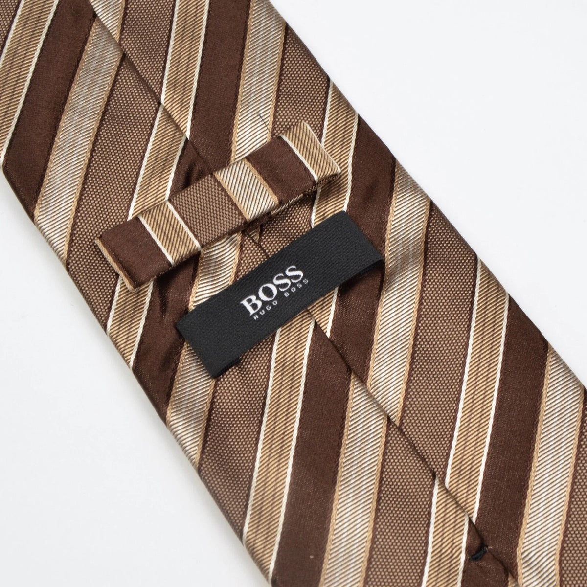 Hugo Boss Silk Tie - Brown Stripes