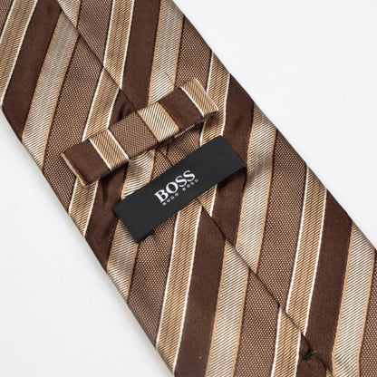 Hugo Boss Silk Tie - Brown Stripes
