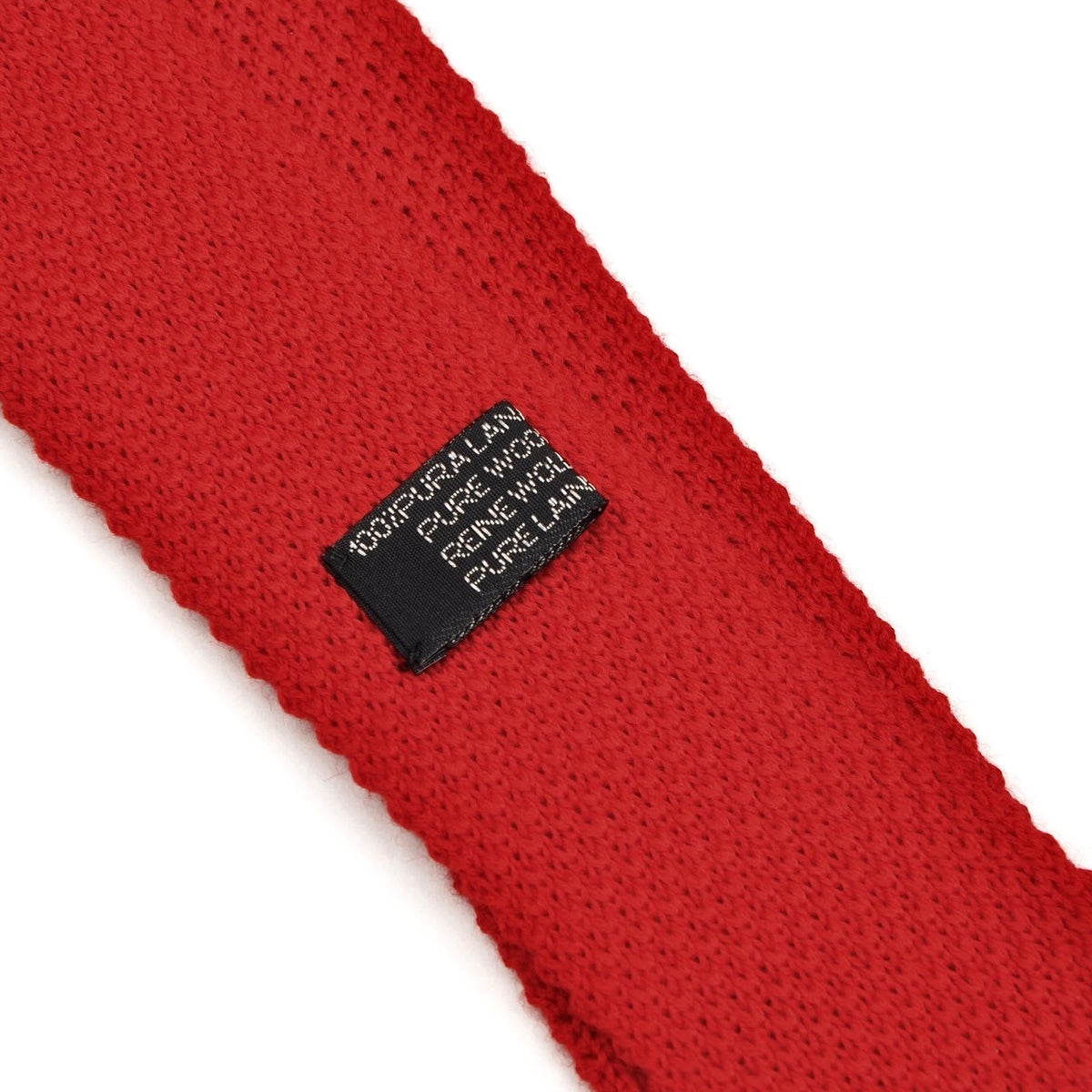 Classic Wool Knit Tie Made in Italy - Red