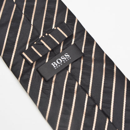Hugo Boss Seide Krawatte – Schwarz Streifen