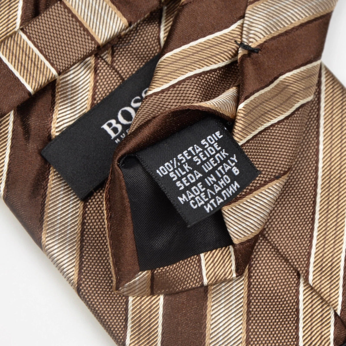 Hugo Boss Silk Tie - Brown Stripes
