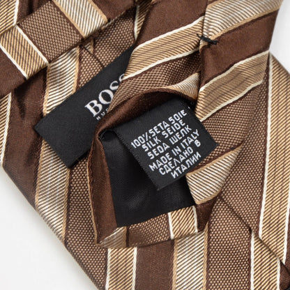Hugo Boss Silk Tie - Brown Stripes