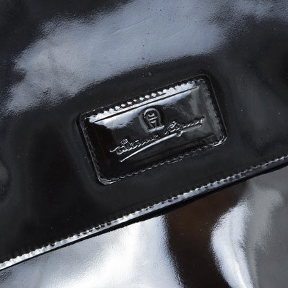 Etienne Aigner Lackleder-Umhängetasche Made in Italy ca. 30 cm – Schwarz