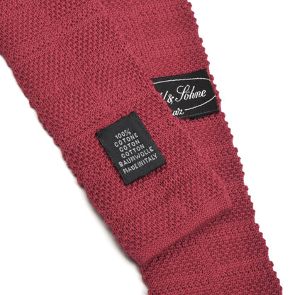 Brühl & Söhne Vintage Knit Tie Made in Italy - Red