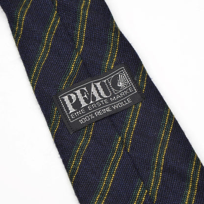 Pfau 100% Wool Vintage Tie - Navy Stripes