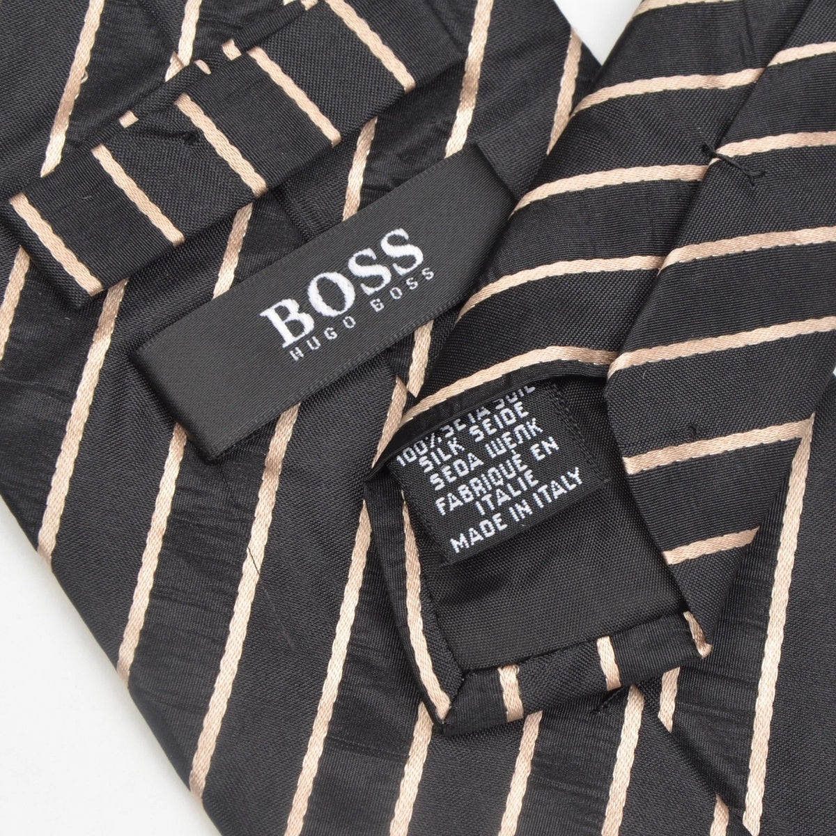 Hugo Boss Seide Krawatte – Schwarz Streifen