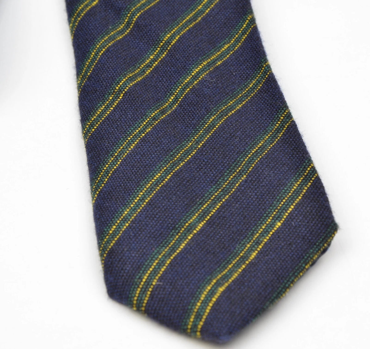 Pfau 100% Wool Vintage Tie - Navy Stripes