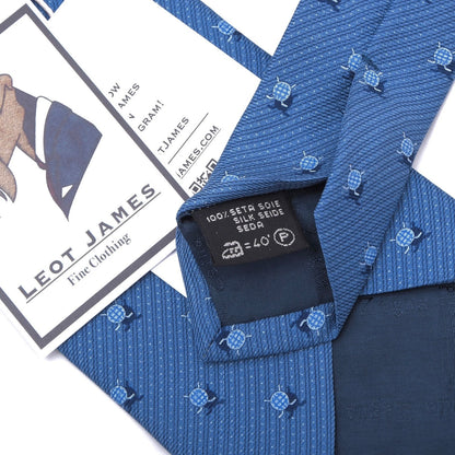 Ermenegildo Zegna for IIHF Hockey Silk Tie Made in Italy - Blue