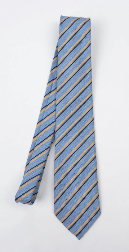 Vintage Pelo Wolle-Seide Krawatte – Blau Streifen