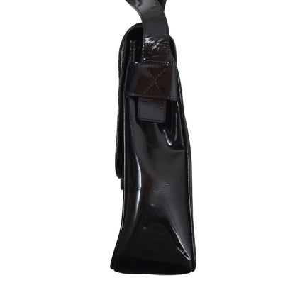 Etienne Aigner Lackleder-Umhängetasche Made in Italy ca. 30 cm – Schwarz