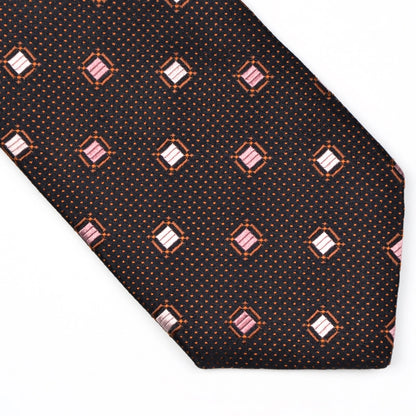Ermenegildo Zegna Silk Tie ca. 147cm Made in Italy - Brown/Pink