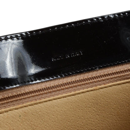 Etienne Aigner Lackleder-Umhängetasche Made in Italy ca. 30 cm – Schwarz
