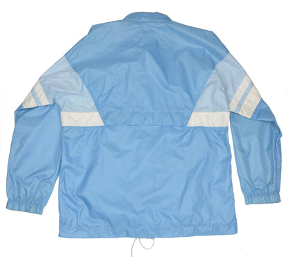 Vintage 80er Jahre Adidas Packable Nylon Regenjacke Größe 48/38 - Himmelblau