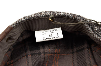 Stetson Hatteras Donegal Tweed Flatcap Hut Größe 55/S - Braun