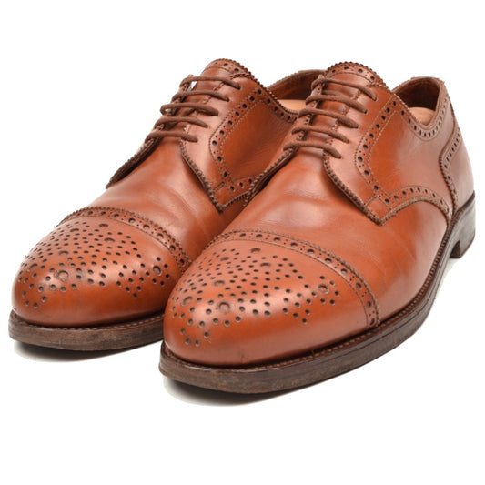 Alt Wien x Crockett &amp; Jones Cap Toe Brogue Schuhe Größe 8E - Cognac Brown