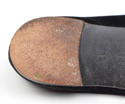 Turnbull &amp; Asser Slipper/Hausschuhe aus Samt Größe ca. 41,5 - Schwarz