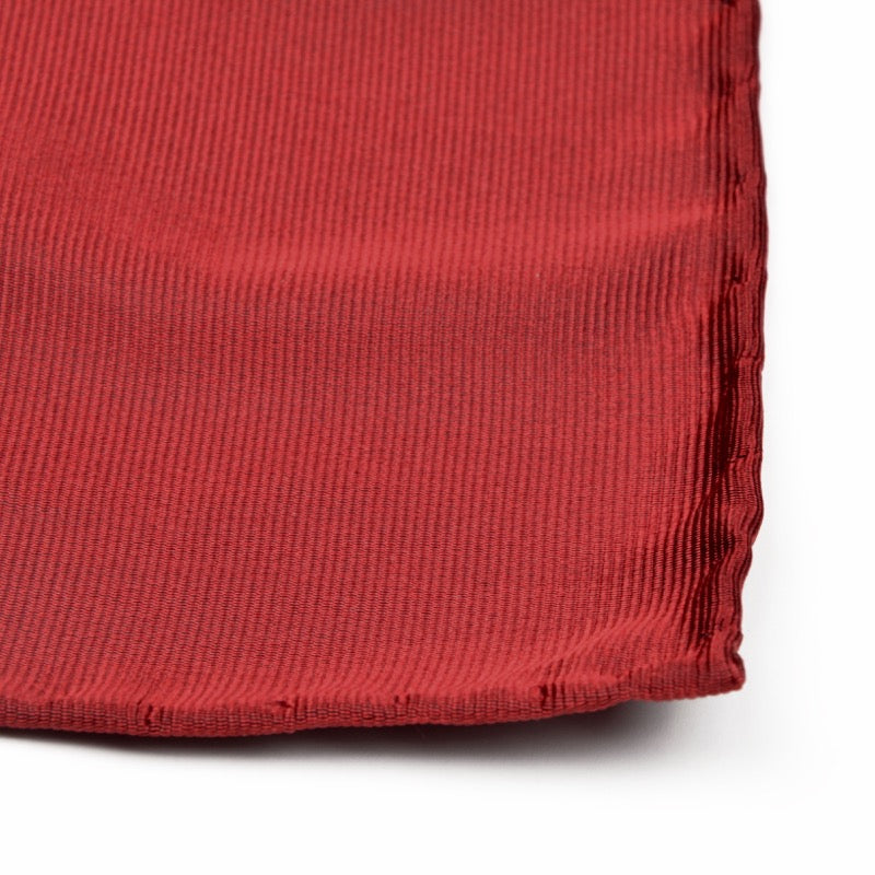 Anonymous Handrolled Silk Pocket Square - Wine