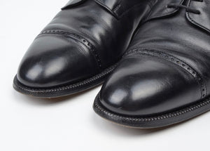 Silvano Mazza Black Cap Toe Schuhe Größe 9,5 - Schwarz
