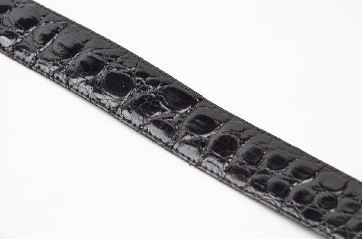 Genuine Crocodile Belt Size 105 - Black