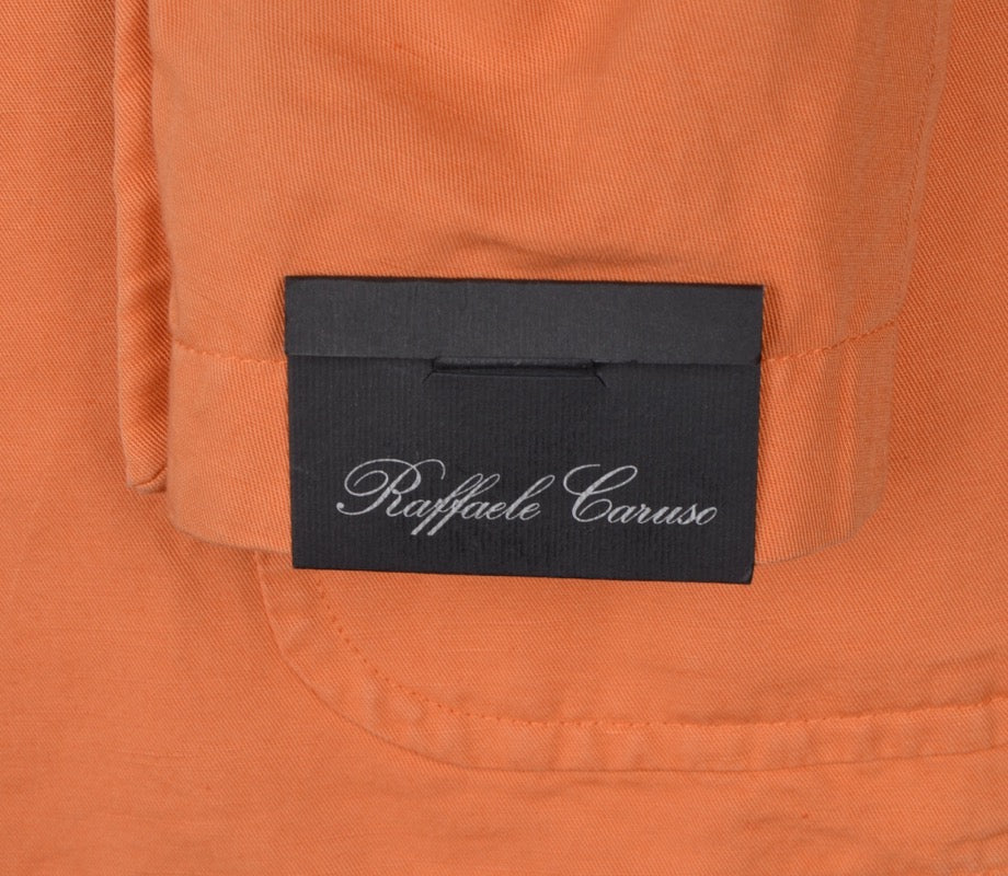 Raffaele Caruso Linen & Cotton Jacket Size 46 - Orange