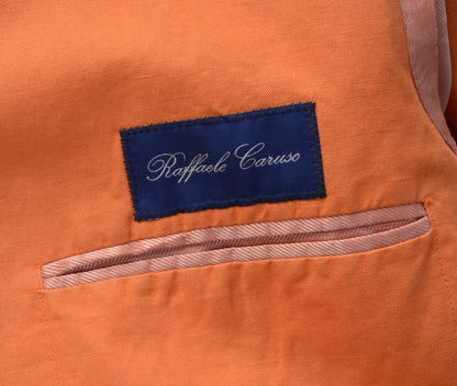 Raffaele Caruso Leinen &amp; Baumwolle Jacke Größe 46 - Orange